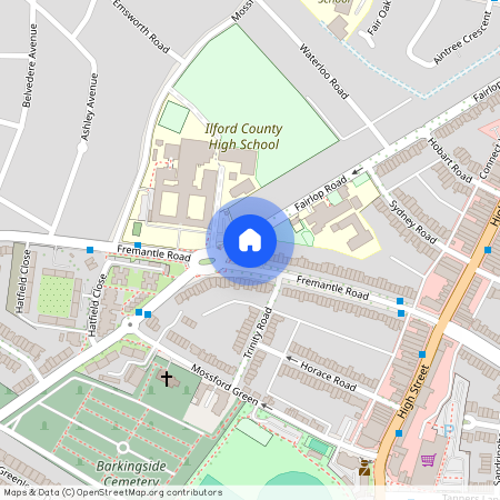 ( for LL) Fremantle Road (Barkingside), London, IG6