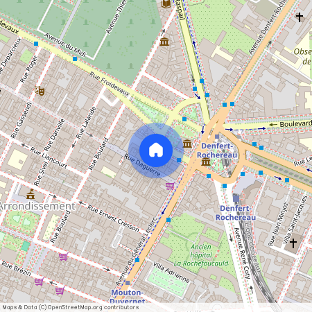 entre avenue du General Leclerc et rue de Grancey 75014 Paris (14e arrondissement)