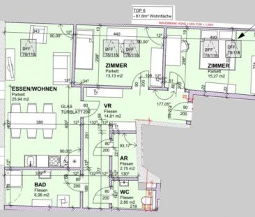 schöne 3-Zimmer-Wohnung mit möblierter Küche im Zentrum von Schärding - Foto 3