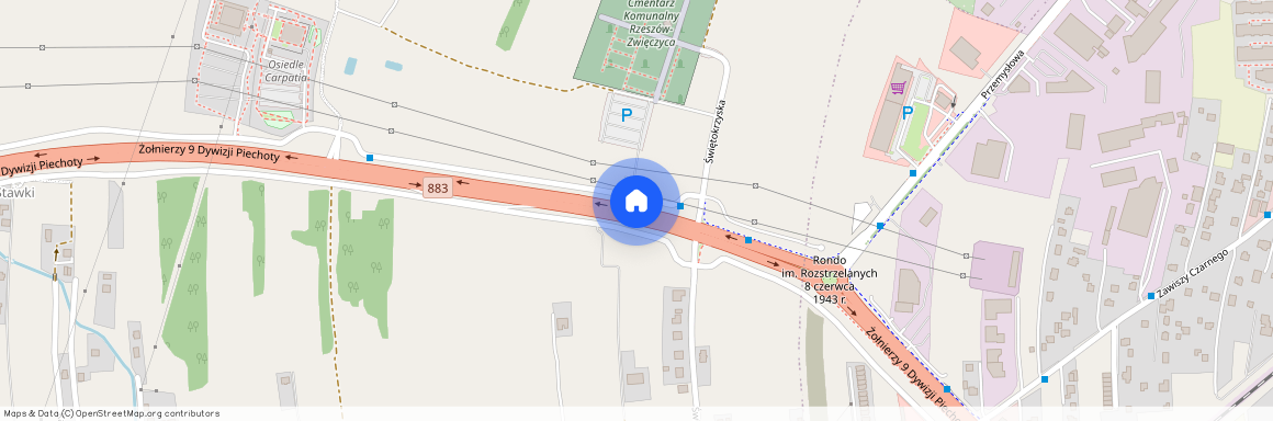 ul. 9 Dywizji Piechoty, Zwięczyca, Rzeszów, podkarpackie