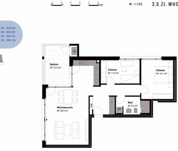 3.5 Zimmer, 70 m², 2. Stock - Foto 5