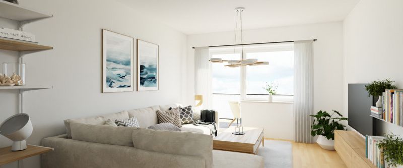 Familienwohnung / Balkon / Bad mit Fenster - Photo 1