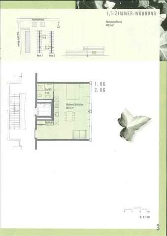 1.5 Zimmer, 40 m², 2. Stock - Photo 4