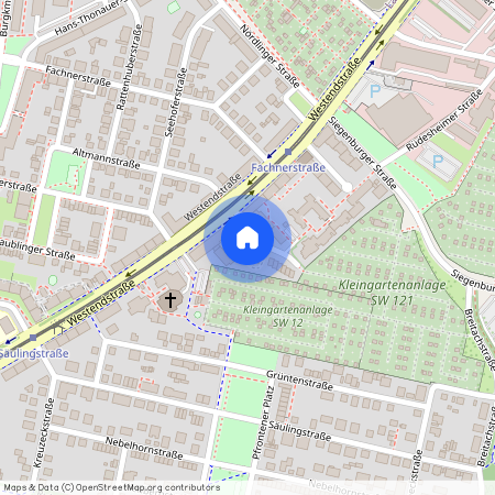 Stephan-Lochner-Straße, 80686 München Sendling-Westpark ca. 4, 9 km west of Munich-center