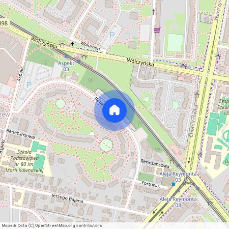 ul. Renesansowa, Chomiczówka, Bielany, Warszawa, mazowieckie