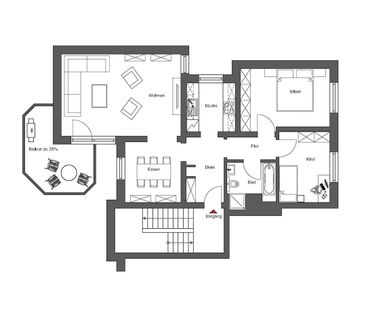 Helle 3-Zimmer-Wohnung mit Fernblickbalkon in ruhiger Lage von Titz - Photo 6