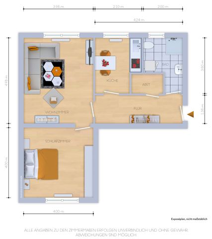 WBS erforderlich - Farbenfrohe 2-Raum-Wohnung in Thangelstedt - Photo 4