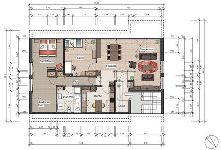 Gepflegte ca. 89 m² große DG-Wohnung mit großem Wohn-/Esszimmer, Tageslichtbad und PKW-Stellplatz - Photo 5