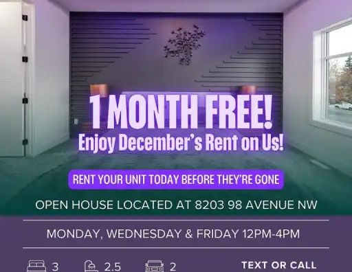 1 MONTH FREE! - Luxury Brand New 3-Bed, 2.5 Bath House Near King Edward Park | 8719 77 Avenue Northwest, Edmonton - Photo 1