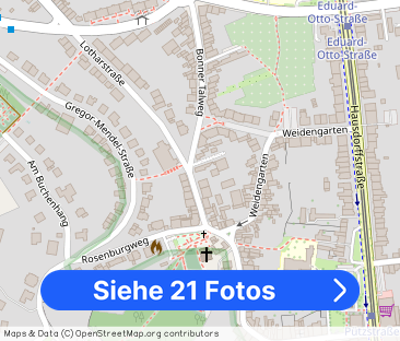 Ruhige möblierte Wohnung mit Garten in bester Stadtlage von Bonn - Foto 1