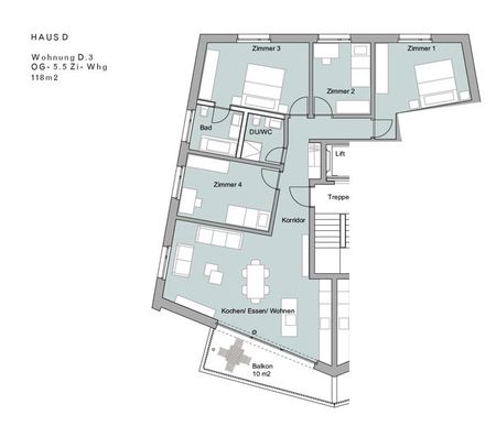 Grosse moderne Wohnung mit Weitsicht - Foto 5