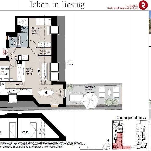 Erstbezug - Traumhafte Dachgeschoßwohnung mit großer Terrasse | Fertigstellung 2025 - Foto 1