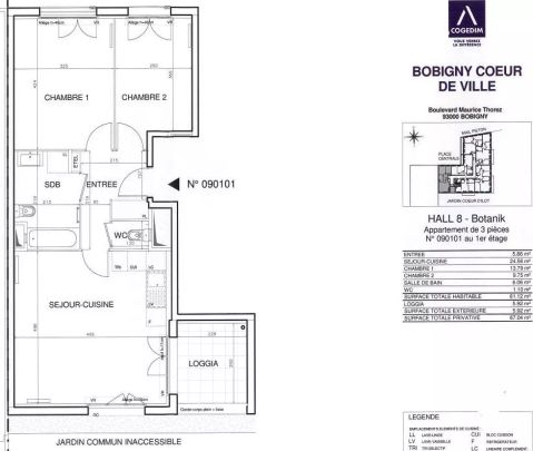 location Appartement T3 DE 61.5m² À BOBIGNY - Photo 1