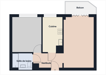 Appartement de 2 pièces au 8ème étage à Lausanne - Foto 2