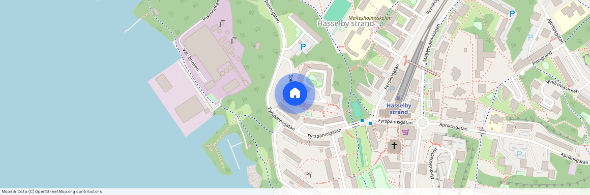 Spiralbacken 8, Strand