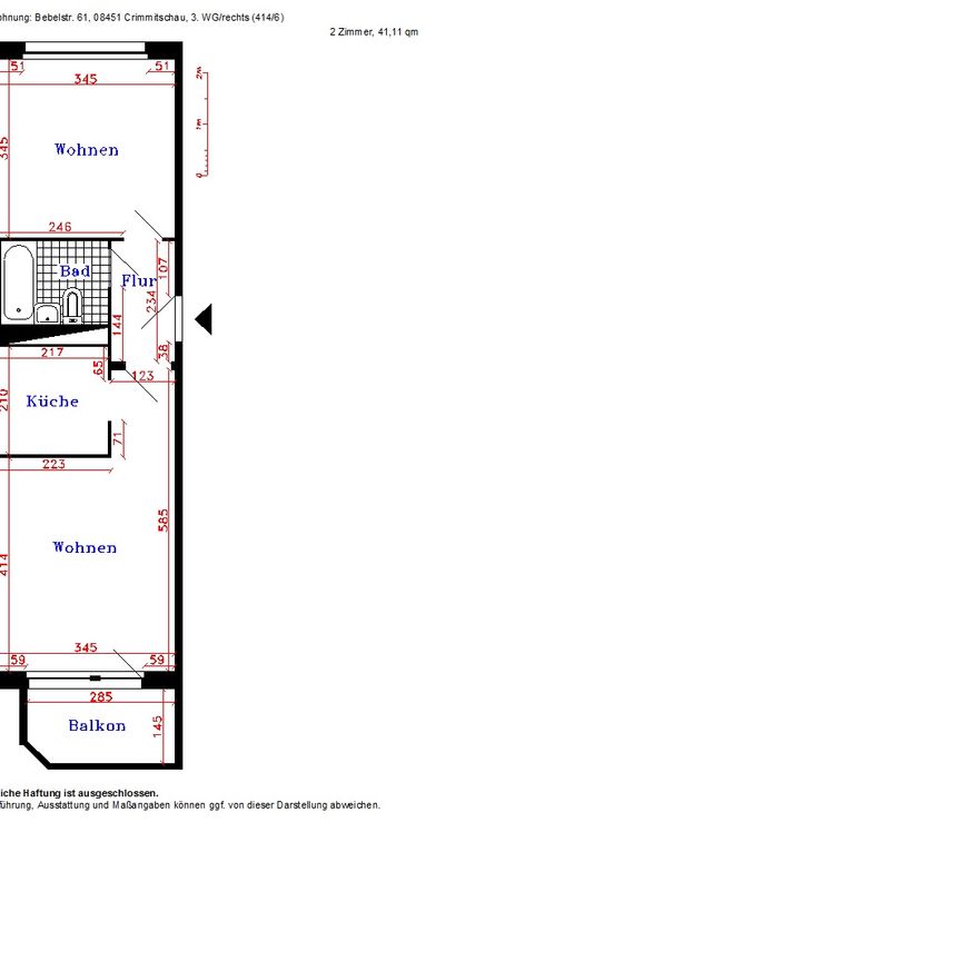 2-Raum-Wohnung mit Balkon - Foto 2