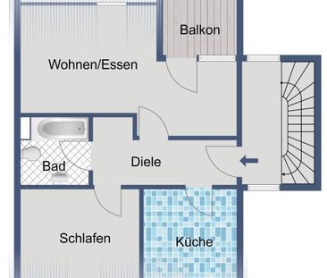 Dachgeschosswohnung mit Balkon - Foto 5