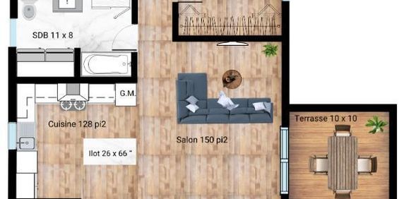 4 1/2 location long terme à Val-David - Photo 3