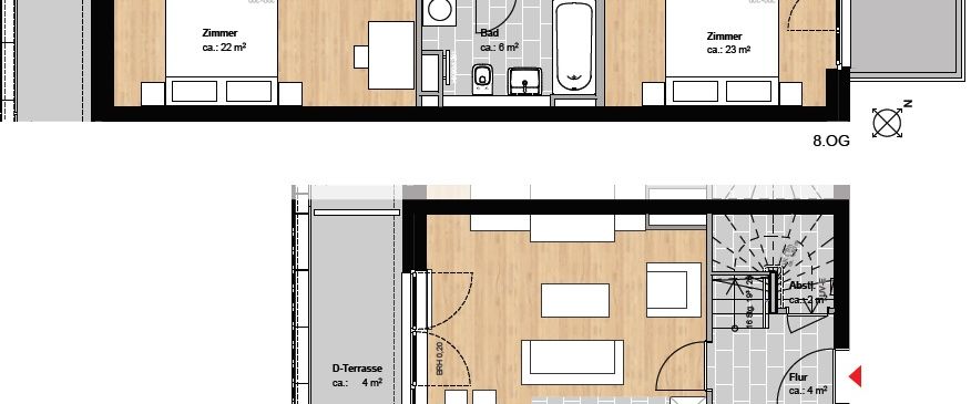 3-Zimmer-Maisonette-Wohnung mit Dachterrasse und Balkon in HH-Hammerbrook - Foto 1