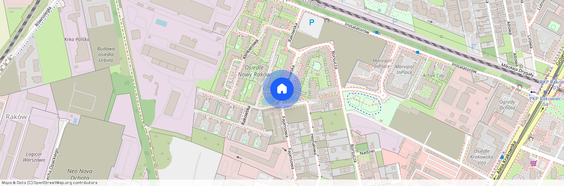 ul. Rakowska, Raków, Włochy, Warszawa, mazowieckie