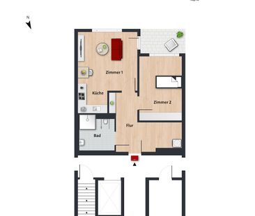 Rollstuhlgerecht wohnen im Neubau, 2-Zimmer- Wohnung // EG mitte - ... - Photo 3