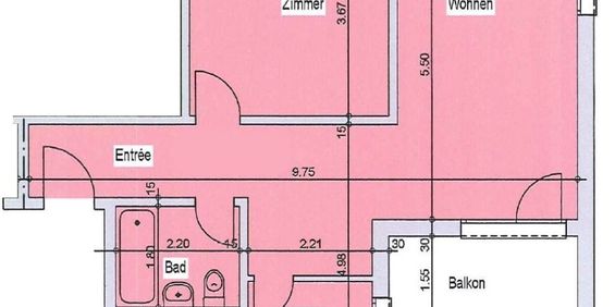 2.5 Zimmer, 60 m², 4. Stock - Foto 3