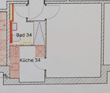 1 Zimmer, 25 m², 3. Stock - Foto 4