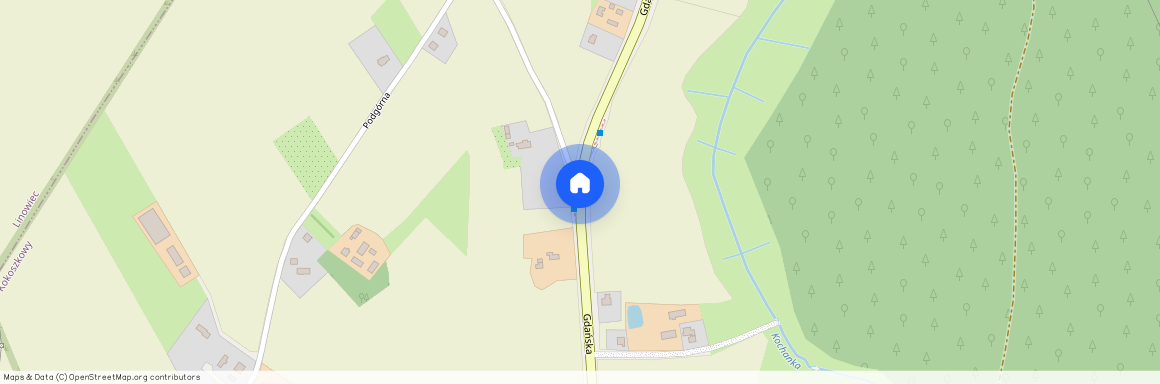 ul. Gdańska, Kokoszkowy, Starogard Gdański, starogardzki, pomorskie