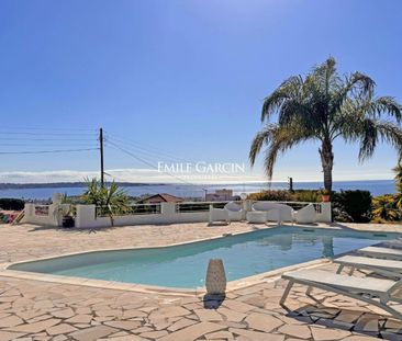 A louer, Golfe Juan Cote d'Azur, villa vue mer avec piscine - Photo 1