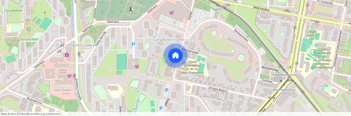 ul. Aspekt, Chomiczówka, Bielany, Warszawa, mazowieckie