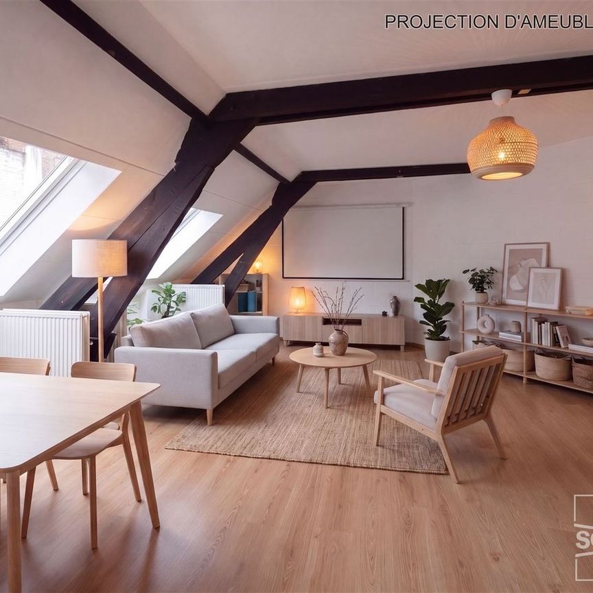 Duplex te huur in Sint-Gillis voor € 1.150 met 1 slaapkamer - Photo 1