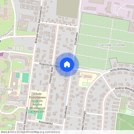 ul. Księżniczki Dąbrówki, Czarnów, Kielce, świętokrzyskie