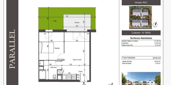 Sans frais d'agence ni garant T2 neuf à Montussan - Photo 3