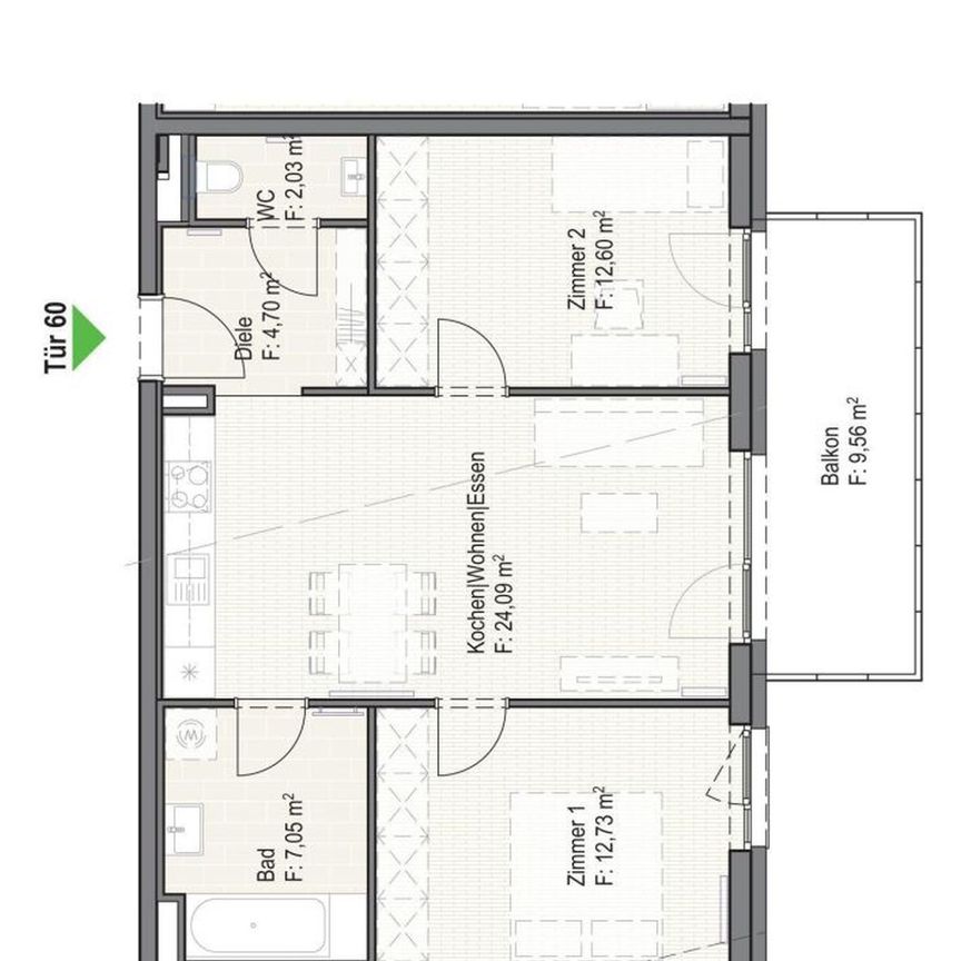 Helle 3-Zimmer-Wohnung mit Balkon - Provisionsfrei! - Photo 2