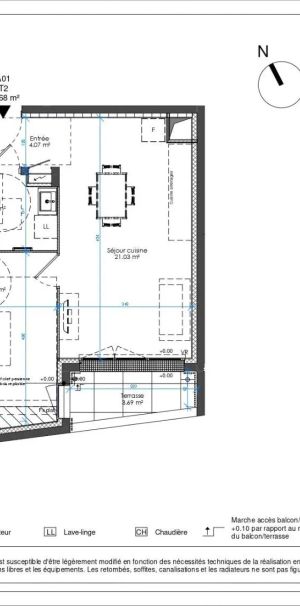 Appartement à louer 2 pièces 44.99m² - Photo 2