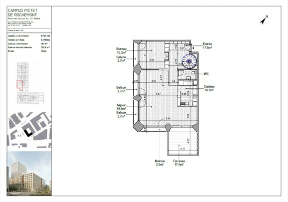 6 Zimmer, 181 m², 7. Stock - Foto 1