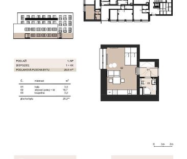 Pronájem bytu 1+kk a garsoniéry 27 m², Sovinec , Brno - Photo 3