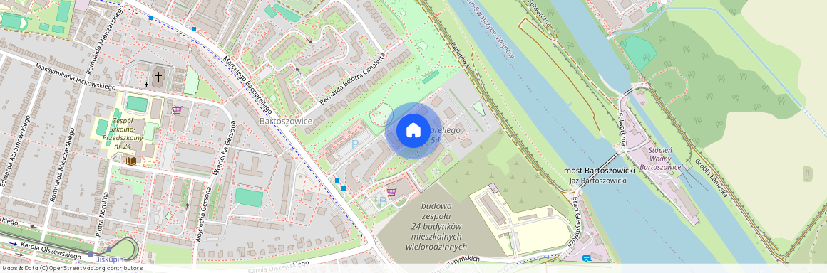 ul. Bernarda Belotta Canaletta, Bartoszowice, Śródmieście, Wrocław, dolnośląskie