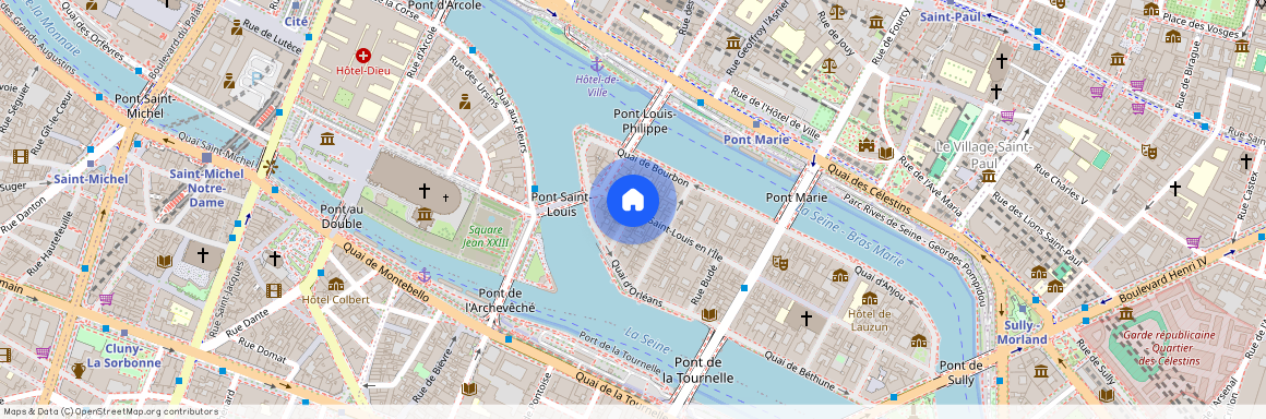 Rue Boutarel et Rue Saint Louis en l'Ile 75004 Paris (4e arrondissement)