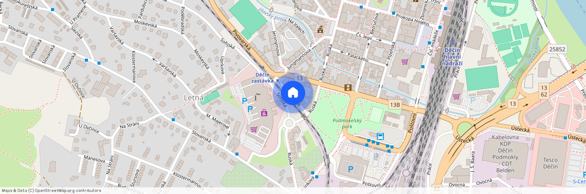 Příbramská, Děčín