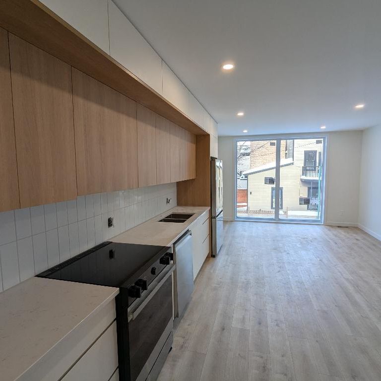 Luxueux 4 ½ neuf avec sous-sol et cour privée à louer - Photo 1