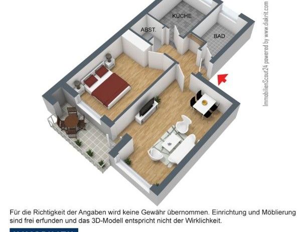 Smarter Wohnen: praktische 2-Zimmer-Wohnung - Foto 1
