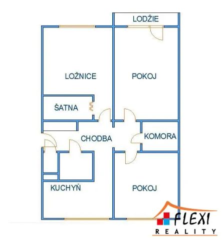 Pronájem prostorného bytu 3+1 se zasklenou lodžií, 83 m - Photo 2