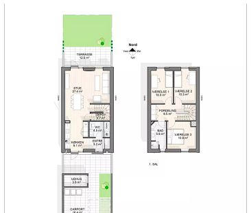 Stilrent 4-værelses rækkehus i 2 plan - Photo 3