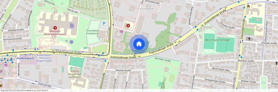 Stolzingstraße, 81927 München Cosimapark ca. 4, 5 km north-east of Munich-center