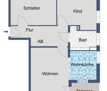 WBS erforderlich - Erdgeschosswohnung mit Balkon - Photo 1