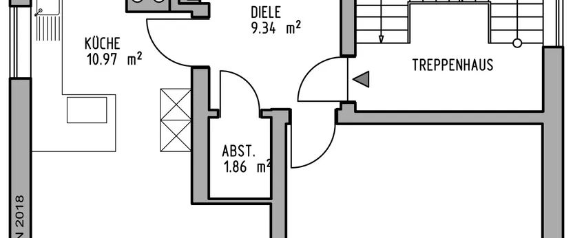 Moderne Wohnung im 1. Obergeschoss inklusive Einbauküche und zwei Außenstellplätze in Eitensheim! - Foto 1