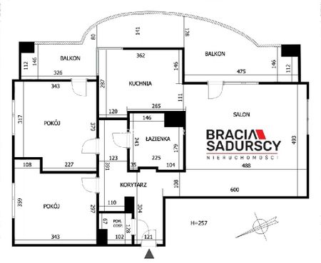Mieszkanie Kraków Mistrzejowice powierzchnia 73.35 m² C206-WM-91857 - Zdjęcie 2