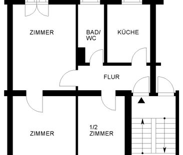 Zentrale 3-Zimmer-Wohnung in grüner Umgebung // 1. OG links - Photo 4