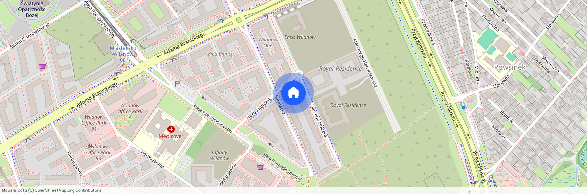 ul. Sarmacka, Błonia Wilanowskie, Wilanów, Warszawa, mazowieckie